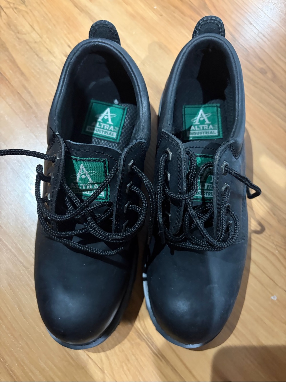 Altra Industrial | Black Leather Steel Toe Safety Shoes | Size 7